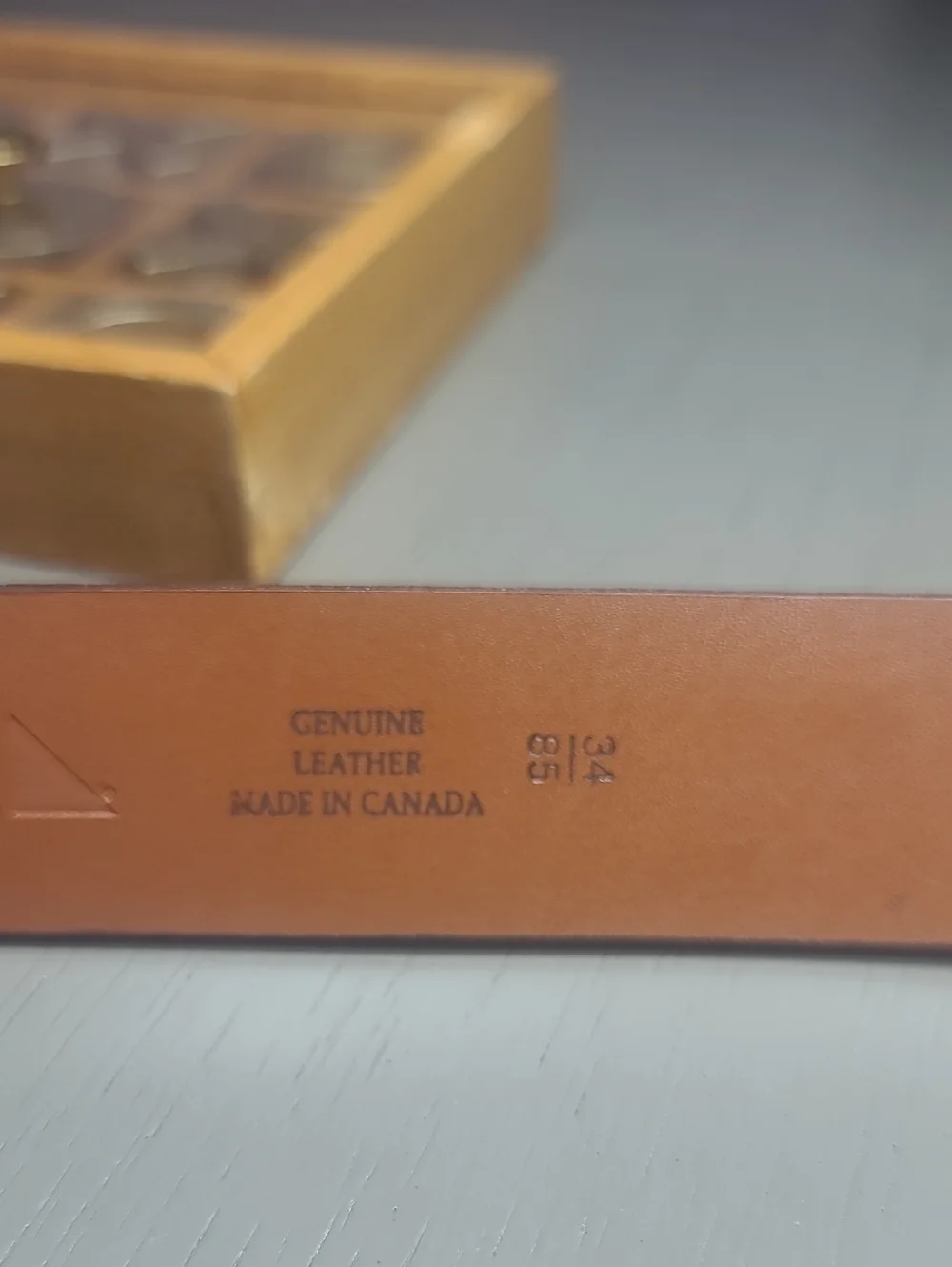Untuckit Men's Brown Leather Belt - Classic Casual Style Size 34